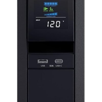 CyberPower 1500VA CyberPower CP1500PFCLCD PFC Sinewave UPS Battery Backup and Surge Protector