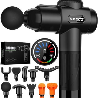 TOLOCO Massage Gun, Deep Tissue Back Massage for Athletes for Pain Relief