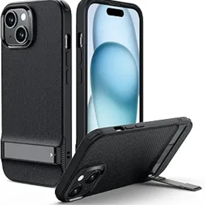 ESR for iPhone 15 Case, Metal Kickstand Case
