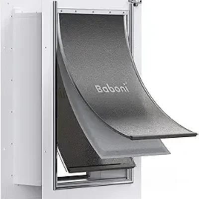 Baboni 3-Flap Pet Door for Wall, Steel Frame and Telescoping Tunnel