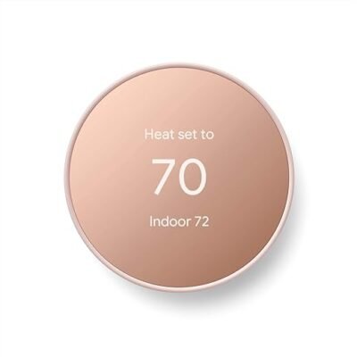 Google Nest Thermostat - Smart Thermostat for Home - Programmable WiFi Thermostat - Sand (Renewed)